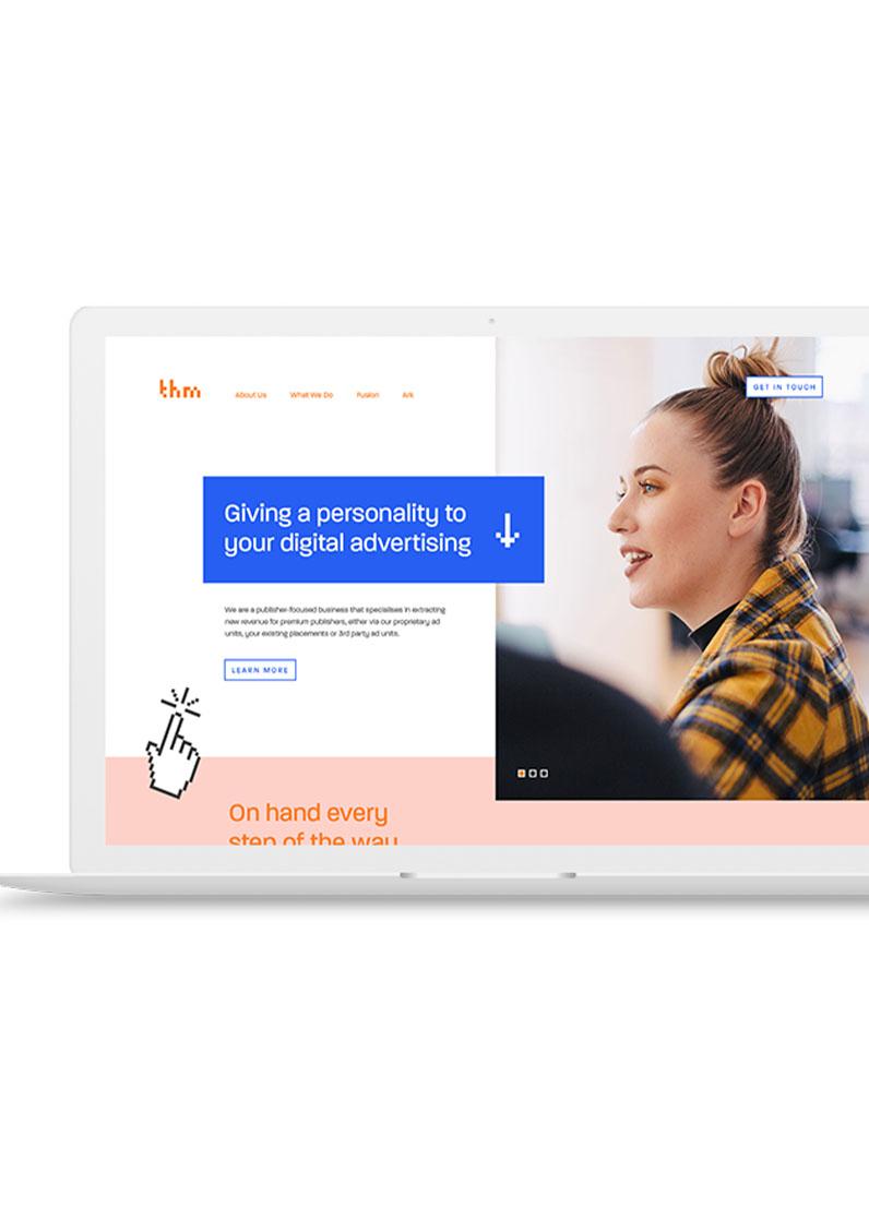 Trade House Media desktop website design concept